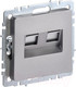 Миниатюра изображения товара Розетка IEK Brite BR-K20-2-K46 (сталь)