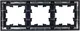 Миниатюра изображения товара Рамка для выключателей и розеток IEK Brite BR-M32-12-2-K23 (хром/черный)