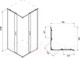 Миниатюра изображения товара Душевой уголок IVA 100x100x200 / E4SX100C (прозрачное стекло)