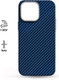 Миниатюра изображения товара Чехол-накладка Luxo Карбоновые полосы J164 для iPhone 15 Pro (синий)