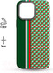 Миниатюра изображения товара Чехол-накладка Luxo Престижные ромбы J249 для iPhone 15 (зеленый/салатовый)