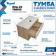Миниатюра изображения товара Тумба под умывальник Teymi Ritta 85 / T60531 (дуб эврика/белый матовый)