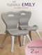 Миниатюра изображения товара Набор стульев детских Kidwick Emily / KW679629 (темно-серый/серый)