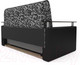 Миниатюра изображения товара Диван Mebel-Ars Шарк 120  (кантри/экокожа черный)