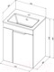 Миниатюра изображения товара Тумба под умывальник Aquanet Практика 50 / 330452 (маренго)