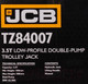 Миниатюра изображения товара Подкатной домкрат JCB T84007 TZ (3.5т)