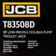 Миниатюра изображения товара Подкатной домкрат JCB T83508 D (3т)