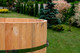 Миниатюра изображения товара Купель КомфортПром Деревянная круглая из лунного паза 1130х1200мм / 10331372