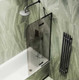 Стеклянная шторка для ванны MaybahGlass MGV-658-6 (бронзовое матовое стекло/черный) — фото 6