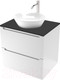 Миниатюра изображения товара Тумба под умывальник ЗОВ Дион 60 / D60LWP0M9003MKV5-LDSPG (антрацит/белый матовый)