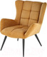 Миниатюра изображения товара Кресло мягкое Halmar Byron (горчичный/черный)