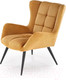 Миниатюра изображения товара Кресло мягкое Halmar Byron (горчичный/черный)