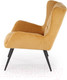 Миниатюра изображения товара Кресло мягкое Halmar Byron (горчичный/черный)