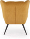 Миниатюра изображения товара Кресло мягкое Halmar Byron (горчичный/черный)