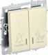 Миниатюра изображения товара Выключатель IEK Brite BR-V20-2-10-K10 (бежевый)