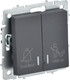 Миниатюра изображения товара Выключатель IEK Brite BR-V20-2-10-K53 (графит)