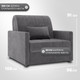 Миниатюра изображения товара Кресло-кровать Mio Tesoro Бремен К 139 АТС80 (Ultra Grey)