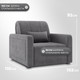 Миниатюра изображения товара Кресло-кровать Mio Tesoro Борго 107 80 (Ultra Grey)