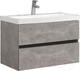 Миниатюра изображения товара Тумба под умывальник Belux Бостон НП 80-02 (31, бетон чикаго/светло-серый)