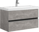 Миниатюра изображения товара Тумба под умывальник Belux Бостон НП 90-02 (31, бетон чикаго/светло-серый)