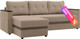 Миниатюра изображения товара Диван угловой Mio Tesoro Атланта Лайт 111 (Savana Camel/Ecostile Chocolate)