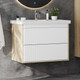 Миниатюра изображения товара Тумба под умывальник Onika Дайлер 80 / 108061 (белый/дуб сонома)