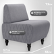 Миниатюра изображения товара Кресло мягкое Monofix Буно (велюр/светло-серый №7)