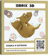 Миниатюра изображения товара Конструктор QBRIX Кошка и котенок 3D 20059
