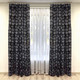 Миниатюра изображения товара Комплект штор Nivasan Герби-1 150x260 / H.Gb.L-1 (черный)