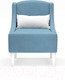 Миниатюра изображения товара Кресло мягкое Monofix Лотти (велюр/серый/голубой №22)