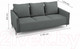 Миниатюра изображения товара Диван Mio Tesoro Aspen НПБ  (Velutto 32 темно-серый)