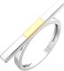 Миниатюра изображения товара Кольцо из серебра ZORKA 0200070.G14K (р.17, с золотой вставкой)