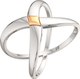 Миниатюра изображения товара Кольцо из серебра ZORKA 0200081.G14K (р.17.5, с золотой вставкой)