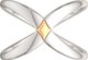 Миниатюра изображения товара Кольцо из серебра ZORKA 0200081.G14K (р.17.5, с золотой вставкой)