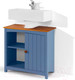 Миниатюра изображения товара Тумба под умывальник Dipriz Paula Д.1329.1 (голубой воск/черри)