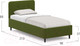 Миниатюра изображения товара Односпальная кровать Moon Family 1253 / MF010526