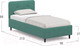 Миниатюра изображения товара Односпальная кровать Moon Family 1253 / MF010576