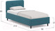 Миниатюра изображения товара Односпальная кровать Moon Family 1253 / MF010537