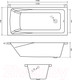 Миниатюра изображения товара Ванна акриловая Lauter Aurora 140x70 / 21010040 (с ножками)
