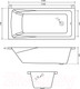 Миниатюра изображения товара Ванна акриловая Lauter Aurora 150x70 / 21010050 (с ножками)