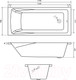 Миниатюра изображения товара Ванна акриловая Lauter Aurora 170x75 / 21010075 (с ножками)