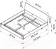 Миниатюра изображения товара Двуспальная кровать Dipriz Дольче Вита 160x200 / Д.83125.1 (дикий дуб/дуб масло)