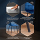 Миниатюра изображения товара Стул Tetchair Chilly велюр/металл (синий/черный)