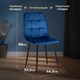 Миниатюра изображения товара Стул Tetchair Chilly велюр/металл (синий/черный)