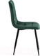 Миниатюра изображения товара Стул Tetchair Chilly велюр/металл (темно-зеленый/черный)