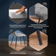 Миниатюра изображения товара Стул Tetchair Chilly велюр/металл (темно-серый/черный)