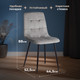 Миниатюра изображения товара Стул Tetchair Chilly велюр/металл (темно-серый/черный)