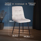 Миниатюра изображения товара Стул Tetchair Chilly велюр/металл (светло-серый/черный)