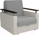 Миниатюра изображения товара Кресло-кровать Mebel-Ars Шарк (рогожка серый/экокожа белый)