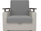 Миниатюра изображения товара Кресло-кровать Mebel-Ars Шарк (рогожка серый/экокожа белый)